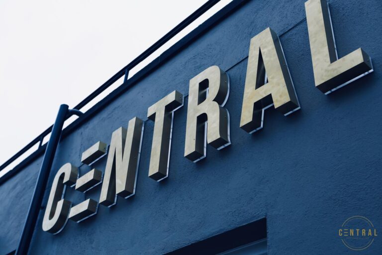 The Central sign on the building