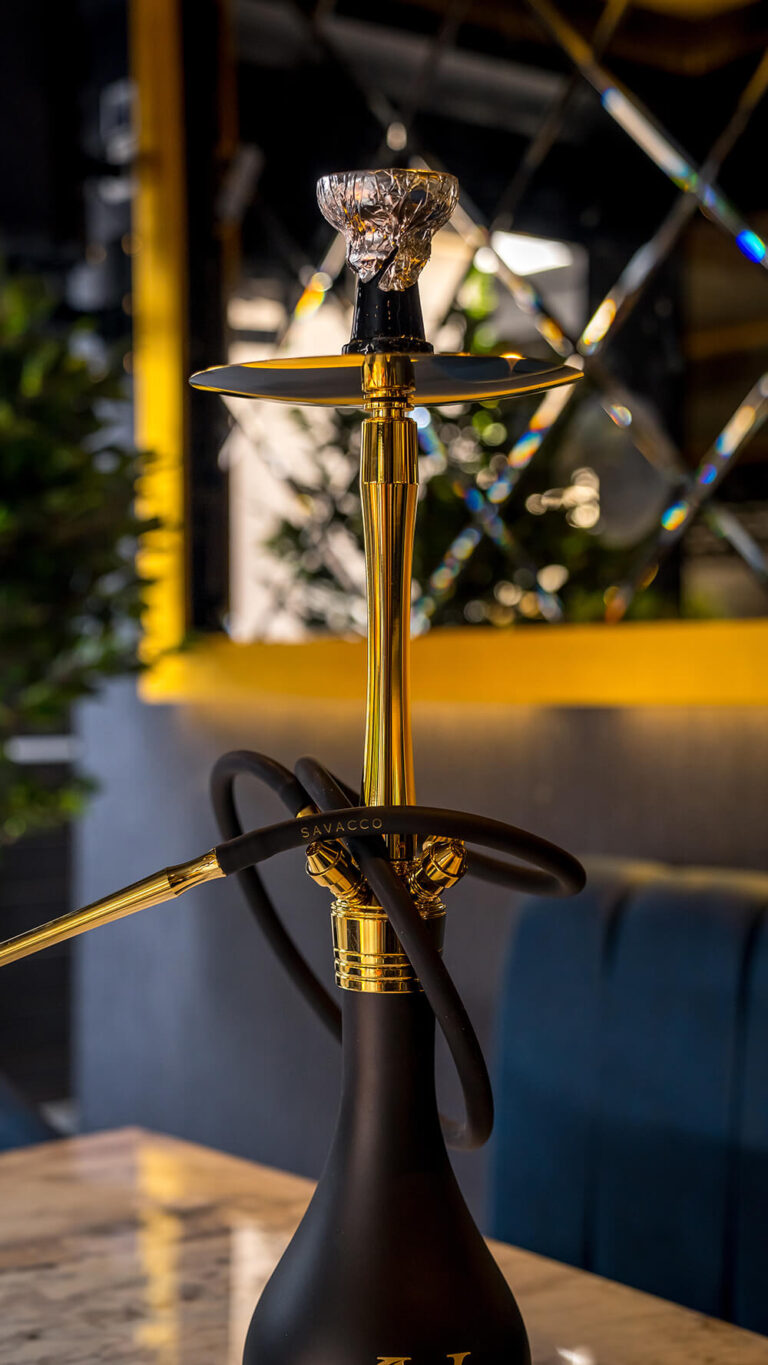 Shisha pipe beside the lounge seating